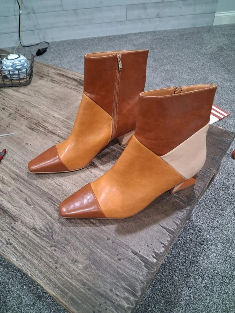 Ninety Union Sienna Colorblock Booties – Size 14 (BNWT)